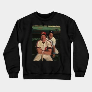 Mike Schmidt in Philadelphia Phillies and George Brett in Kansas City Royals Crewneck Sweatshirt